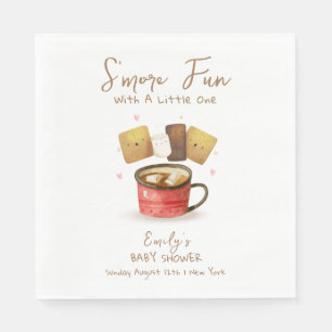 Geschlechtsneutrale S'more Fun Fall Babydusche Serviette