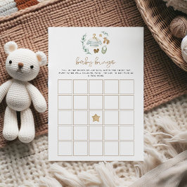 Geschlechtsneutrale Vintage-Spielzeuge Baby-Bingo- Einladung