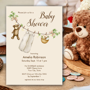 Geschlechtsneutrale Wasserfarbe-Boho-Baby-Party-Ei Einladung