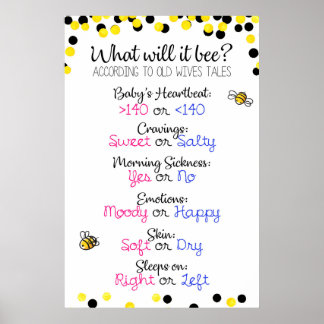 Geschlechtsneutrales Babyduschzeichen Poster