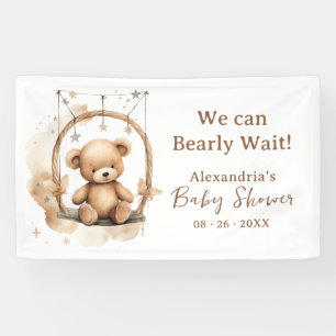 Geschlechtsneutrales Teddy-Bär-Baby-Party-Banner Banner