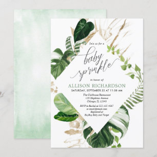 Geschlechtsneutrales Tropengold-Berieselungssystem Einladung