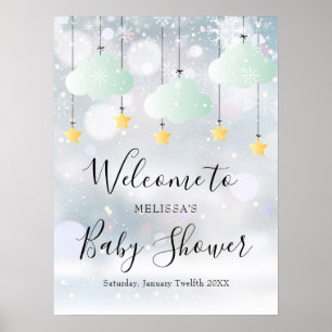 Geschlechtsneutrales Willkommensschild für Baby Sh Poster