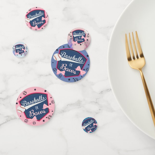 Geschlechtsoffenbarung Baseball oder Bögen Konfetti (Gruppe)