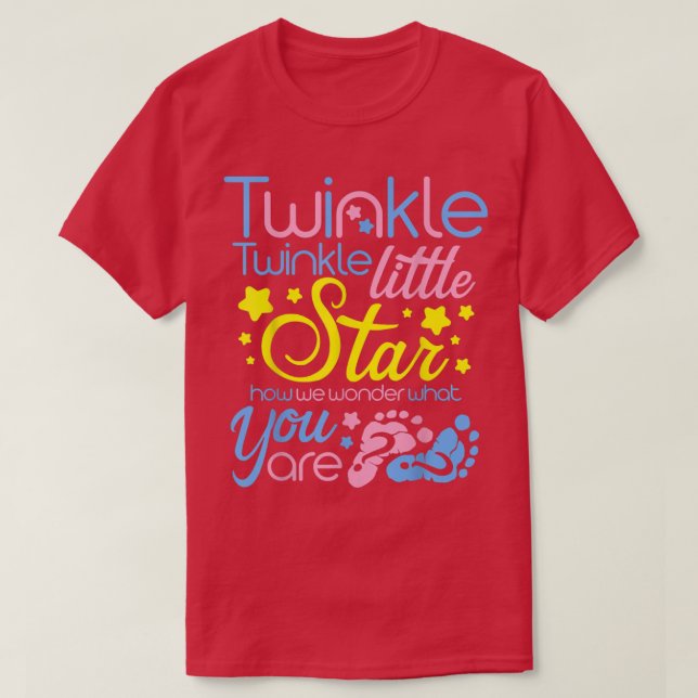 Geschlechtsoffenbarung Twinkle T-Shirt (Design vorne)