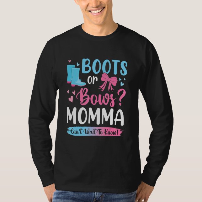 Geschlechtsspezifische Stiefel oder Bogen Momma Ma T-Shirt (Vorderseite)
