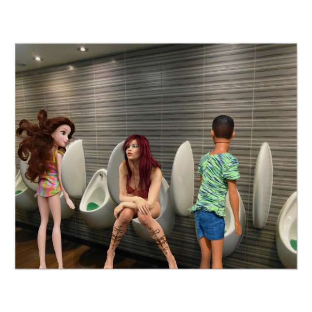 Geschlechtsspezifische Toilette gemischt. Poster (Vorderseite)
