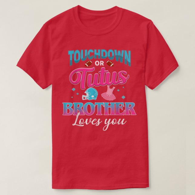 Geschlechtsspezifische Touchdown- oder Tutus-Brude T-Shirt (Design vorne)