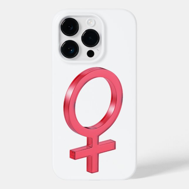 Geschlechtssymbol der Rotglasfrau Case-Mate iPhone 14 Pro Hülle (Rückseite)