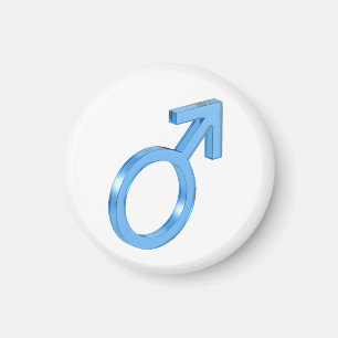 Geschlechtszeichen für Blauglas Magnet