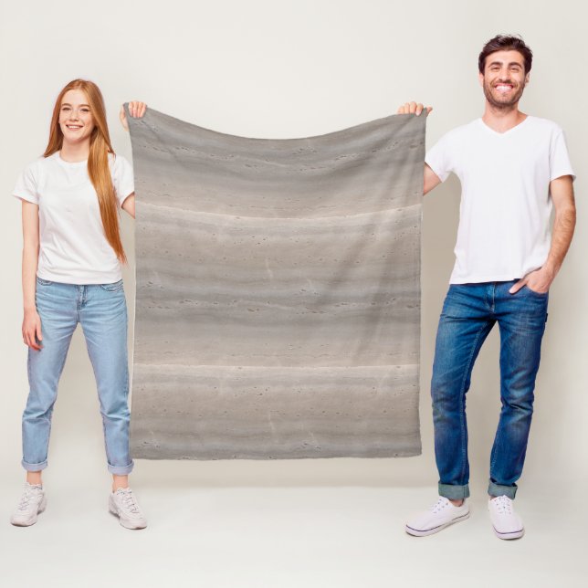 Geschliffener Travertinstein Pilz Taupe Minimalist Fleecedecke (Beispiel)