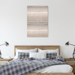 Geschliffener Travertinstein Pilz Taupe Minimalist Leinwanddruck
