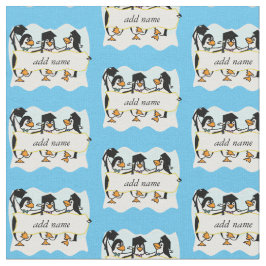 Geschlossen Pinguine mit Banner Stoff