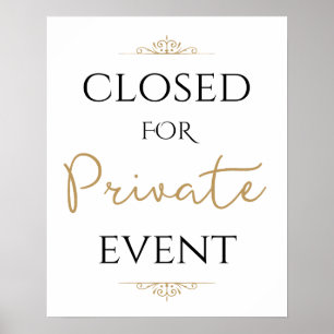 Geschlossen wegen privater Veranstaltung, Hochzeit Poster