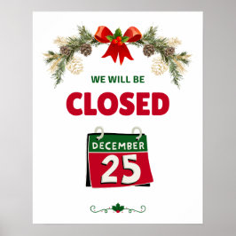 Geschlossene 25. Dezember Geschäftszeiten Poster