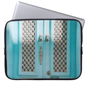 GESCHLOSSENE AQUAMARINE FRANZÖSISCHE TÜREN LAPTOPSCHUTZHÜLLE