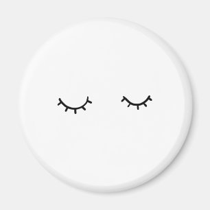 Geschlossene Augen, gerade Wimpern Magnet