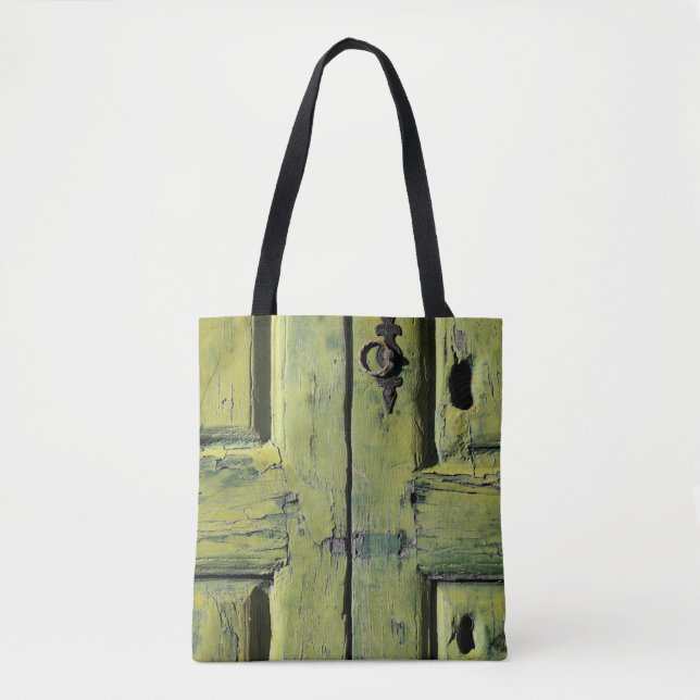 Geschlossene braune Holztür mit 2 Paneelen Tasche (Vorderseite)