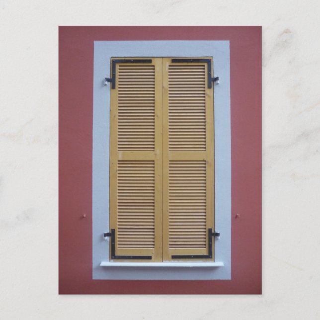 geschlossene Fensterläden Postkarte (Vorderseite)