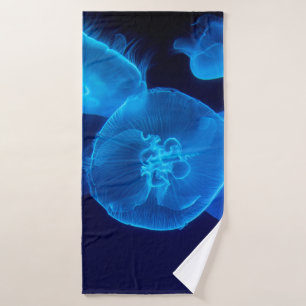 GESCHLOSSENE FOTOGRAFIE DES SCHWARMS VON JELLYFISH BADEHANDTUCH