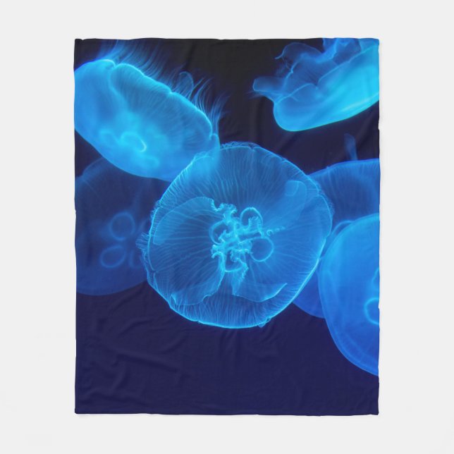 GESCHLOSSENE FOTOGRAFIE DES SCHWARMS VON JELLYFISH FLEECEDECKE (Vorderseite)