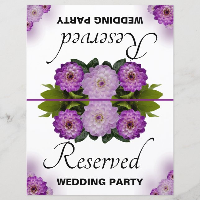 Geschlossene Hochzeitsfeier Lila (Vorderseite)