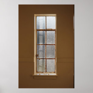 GESCHLOSSENES, KLARES GLAS-FENSTER MIT 8 PANEL POSTER