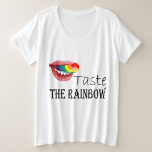 Geschmack der Regenbogen Große Größe T-Shirt