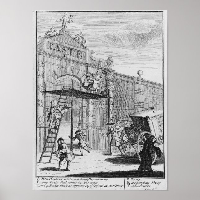 Geschmack, oder Burlington Gate, 1732 Poster (Vorne)