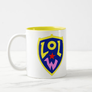 Geschmack-Schild Zweifarbige Tasse