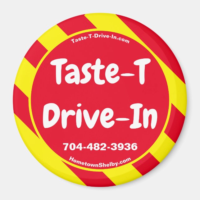 Geschmack-T-Drive-In Rot/Gelb-Magnet Magnet (Vorne)