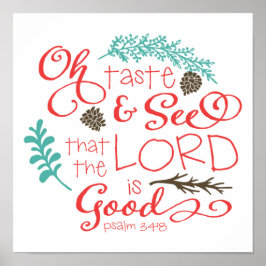 Geschmack und sehen Sie dekorative Kunst Print Poster