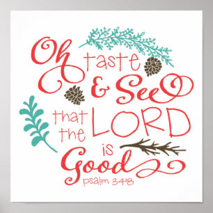 Geschmack und sehen Sie dekorative Kunst Print Poster