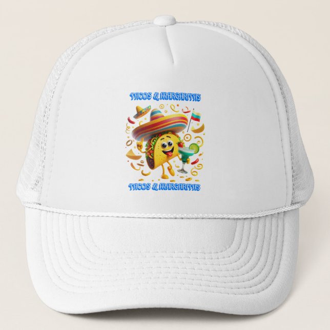 Geschmack von Mexiko Tacos und Margaritas Truckerkappe (Vorderseite)