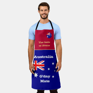 Geschmack von Zuhause & australischer Flagge / Aus Schürze
