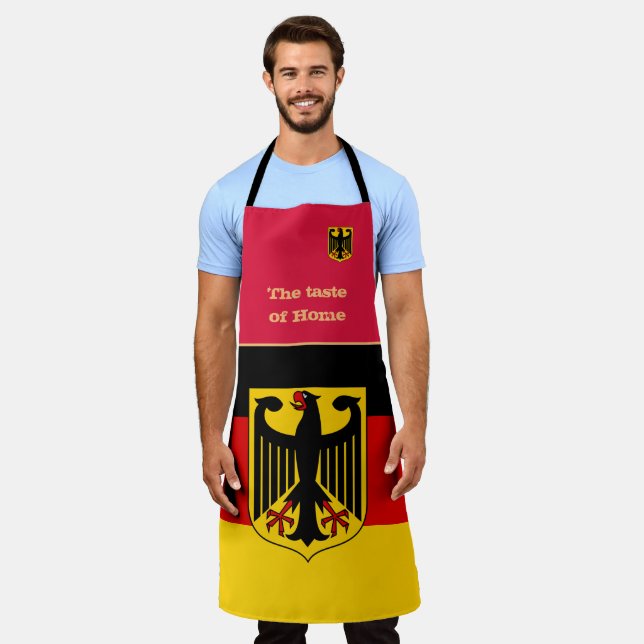 Geschmack von Zuhause & deutscher Flagge, Deutschl Schürze (Getragen)