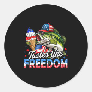 Geschmäcker wie Freedom B Fishing Patriotic 4. Jul Runder Aufkleber