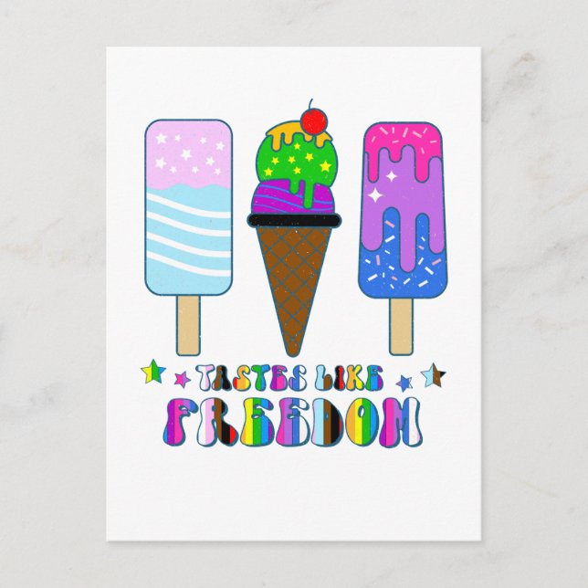 Geschmäcker wie Freiheit - LGBTQ+ Gleichheit Postkarte (Vorderseite)