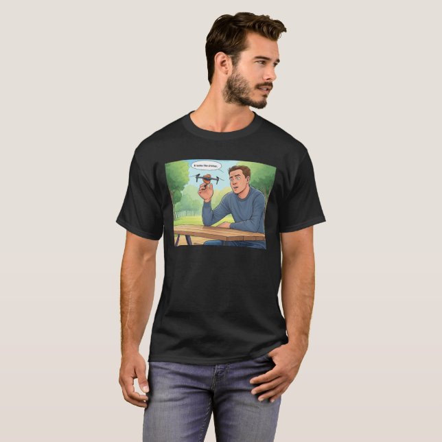 Geschmäcker wie Hühnermänner, schwarzer T - Shirt (Vorne ganz)