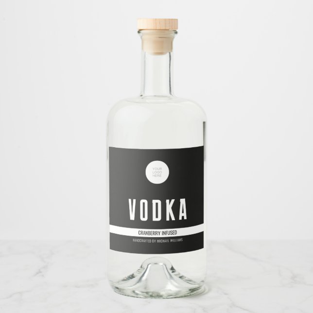 Geschmacksverstärkung Flasche mit Logo-Label Alkoholflaschenetikett (Vorderseite)