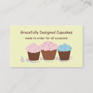 Geschmackvoll gestaltete Cupcakes Visitenkarte