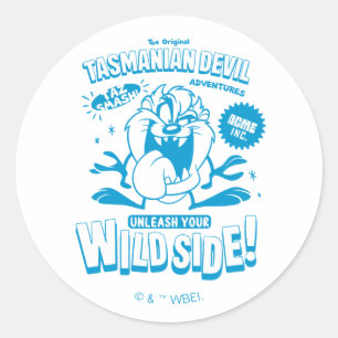 Geschmackvoll Retro TAZ™ Runder Aufkleber