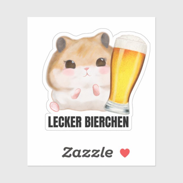 Geschmackvolle Bier X Sad Hamster Meme Beer Wheat  Aufkleber (Blatt)