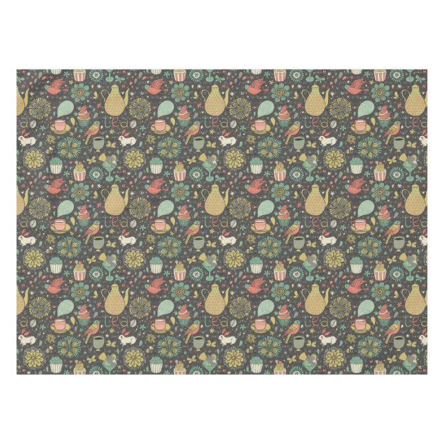 Geschmackvolle helle Tee-Karte Tischdecke (Vorderseite (Horizontal))