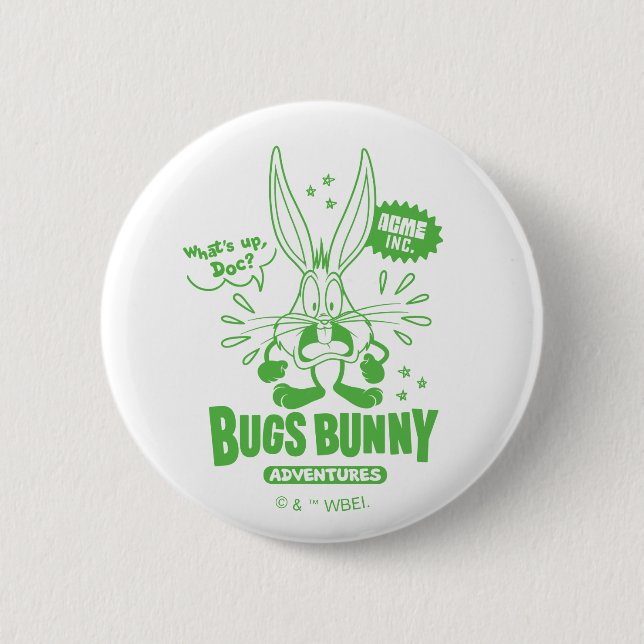 Geschmackvolle Retro BUGS BUNNY™ Button (Vorderseite)