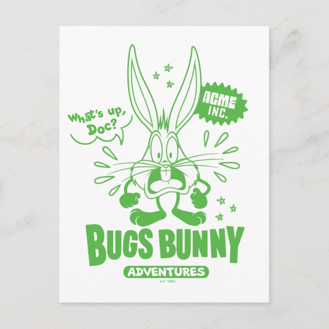 Geschmackvolle Retro BUGS BUNNY™ Postkarte (Vorderseite)