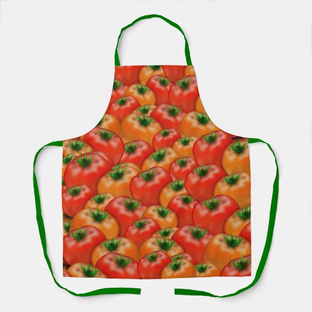 Geschmackvolle rote Tomaten Muster Essen Thema Can Schürze (Vorderseite)