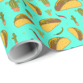 Geschmackvolle Tacos und Chilis mexikanisches Must Geschenkpapier