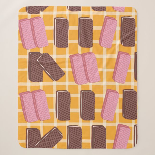 Geschmackvolle Wafers Nahtloser Hintergrund Sherpadecke (Vorderseite)