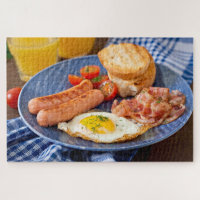 Geschmackvolles Frühstück Bacon Eggs Rustikal